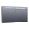BRAUER Promise Deluxe armoire de toilette - 120x70x15cm - avec éclairage direct - 2 portes miroir double face - Bois flotté SW499524