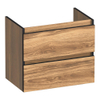 BRAUER Joy Edge meuble sous-lavabo peu profond 60 2 tiroirs softclose - sans poignée - 1 découpe pour siphon - Honey SW1200918