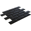 La Mosaic Factory Paris carreau mosaïque - 28,8x29,4cm - carrelage mural - Rectangulaire - Porcelaine Noir Brillant SW258554