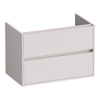 BRAUER Adore wastafelonderkast - 80x46x55cm - 2 softclose lades - greeploos - 1 sifon uitsparing - mat zand SW1198419