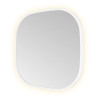 Hotbath &MORE Spiegel in aluminium frame / contour - 40x40cm - inclusief indirect LED - color changing - dimbaar - dottless - met afstandsbediening - mat wit SW1246876