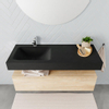 MONDIAZ ALAN 120cm badmeubel onderkast washed oak 1 lade Vrijhangende wastafel cloud links 1 kraangat kleur urban SW408510 MONDIAZ ALAN 120cm badmeubel onderkast washed oak 1 lade Vrijhangende wastafel cloud links 1 kraangat kleur urban SW408510