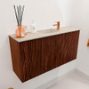 Mondiaz JOYA-DLUX 80cm toiletmeubel - kleur Ruby - Wastafel FAYE positie Midden 1 kraangat kleur Frappe. SW1423483
