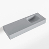 Mondiaz LEX Fontaine - 90x30x12cm - lavabo Droit - sans trous de robinet - solid surface - Plata SW1026115