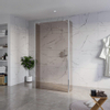 Fortifura Galeria Douche à l'italienne - 110x200cm - verre fumé - anticalcaire - verre de sécurité 8mm - 2 parois latérales 30cm - avec bras muraux et profilés d'angle - Chrome SW993003