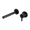 BRAUER Black Edition Wastafelmengkraan inbouw - rechte uitloop links - hendel middel dik - inclusief inbouwdeel - model E 1 - mat zwart SW385398