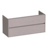 BRAUER Adore meuble sous-lavabo - 120x46x55cm - 2 tiroirs softclose - sans poignée - 2 découpes pour siphon - Timber Greige SW1198273