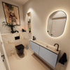 MONDIAZ TURE-DLUX Meuble toilette - 120cm - Plata - EDEN - vasque Frappe - position droite - 1 trou de robinet SW1102940