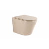 QeramiQ Dely Ensemble WC - 36.3x51.7cm - cuvette à fond creux - sans bride - réservoir encastré Geberit UP720 - abattant WC à fermeture amortie - plaque de commande cuivrée - boutons rectangulaires - beige mat SW1426529