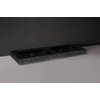 Forzalaqua Palermo Doppio wastafel 140.5x51.5x9cm RECHTHOEK 2 wasbakken 0 kraangaten Graniet gekapt antraciet SW67830 Forzalaqua Palermo Doppio wastafel 140.5x51.5x9cm RECHTHOEK 2 wasbakken 0 kraangaten Graniet gekapt antraciet SW67830