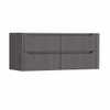 H&R Badmeubelen Juice Wastafelonderkast - 120x45x50cm - rechterhoek afgerond - 4 lades - geïntegreerde greep - Wenge SW1490040