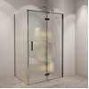 Aqua Vista Front Draaideur - 120x200cm - 118-120cm - zwart SW975830