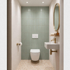Adema Salina 2.0 Ensemble WC - 48.5x36x32cm - cuvette profonde - sans bride - réservoir encastré QeramiQ - softclose - quickrelease - abattant WC - plaque de commande métallique blanche mate - boutons ronds - blanc SW1474595