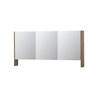 INK SPK3 armoire de toilette – 160 x 74 x 14 cm – 3 portes, tablette noir mat – Chêne naturel SW1508749