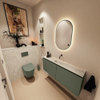 MONDIAZ TURE-DLUX Meuble toilette - 120cm - Army - EDEN - vasque Ostra - position centrale - sans trou de robinet SW1104732