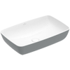 Villeroy & Boch Artis opzetwastafel rechthoekig - 58x38x12.5cm - zonder kraangat - zonder overloop - French Linen (glans grijs) SW68846