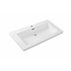 Wiesbaden Vision lavabo simple avec 1 trou de robinet 80x46x5,5 cm marbre synthétique brillant blanc SW95820