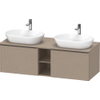 Duravit D-Neo wastafelonderkast 140x45.9x55cm 2 lades Linnen Mat SW641208