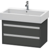 Duravit Ketho Meuble sous-lavabo avec 2 tiroirs 75x44x41cm pour Vero 045480 graphite 0280186