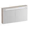 BRAUER Promise Deluxe spiegelkast - 120x70x15cm - met verlichting - 2 dubbelzijdige spiegeldeuren - mat beige SW1203660