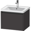 Duravit ketho 2 meuble sous lavabo avec 1 tiroir 58.4x45.5x44cm avec poignée anthracite graphite super mat SW772964