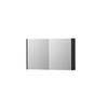 INK SPK1 armoire de toilette – 100 x 60 x 14 cm – 2 portes, portes-miroir double face – Noir mat SW493704