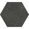 ÉCHANTILLON Terravito Jorina carreau mural et de sol - 15x17cm - 9mm - Hexagone - Effet marbre - Noir mat SW735641