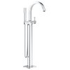 Grohe Grandera Robinet de bain sur pied avec inverseur et support de douche avec douchette à main et flexible de douche 125cm chrome 0437844 Grohe Grandera Robinet de bain sur pied avec inverseur et support de douche avec douchette à main et flexible de douche 125cm chrome 0437844