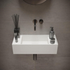 Ideavit SolidBliss Wastafel 55x22x15cm 0 kraangaten Solid surface mat wit SW420095