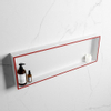 Mondiaz Easy nis 29.5x89.5x8cm voor Inbouw/opbouw 1 open vak Solid surface Talc/Fire SW643698