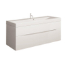 Crosswater Glide II Ensemble de meuble - 100x45x52cm - 2 tiroirs - sans poignées - Blanc brillant - lavabo Ice White - 1 trou de robinet SW876800