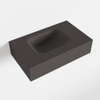 MONDIAZ LEX Opbouwwastafel 50x30x12cm 0 kraangaten wasbak links Solid Surface Dark grey mat SW476525 MONDIAZ LEX Opbouwwastafel 50x30x12cm 0 kraangaten wasbak links Solid Surface Dark grey mat SW476525