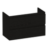 BRAUER Joy meuble sous-lavabo peu profond - 80x39x50cm - 2 tiroirs softclose - sans poignées - 1 découpe pour siphon - Timber Black SW1201252
