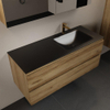 Mondiaz AIVY Ensemble de meuble - 120x45x50cm - 1 trou de robinet - 1 vasque Urban Solid surface - Droite - 2 tiroirs - avec miroir - Melamine Chai SW892414