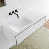 MONDIAZ LAGOM 100cm badmeubel solid surface urban 1 lade Wastafel cloud links zonder kraangat SW409206 MONDIAZ LAGOM 100cm badmeubel solid surface urban 1 lade Wastafel cloud links zonder kraangat SW409206