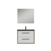 Tiger Boston Meuble salle de bains 80x62x45cm avec 1 trou 2 tiroirs softclose montage droite et gauche avec miroir bois chêne chalet /blanc relief SW106769 Tiger Boston Meuble salle de bains 80x62x45cm avec 1 trou 2 tiroirs softclose montage droite et gauche avec miroir bois chêne chalet /blanc relief SW106769
