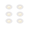 QAZQA Ulo Spot encastrable - lot de 6 - 8.2x8.2cm - LED inclus - à 3 intensités réglables - IP65 - Blanc SW1210162