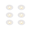 QAZQA Ulo Spot encastré - set de 6 - 8,2x8,2cm - LED incl. - 3 niveaux de gradation - IP44 - rond - blanc mat SW1210162