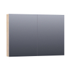 BRAUER Impress Deluxe spiegelkast – 99x70x15 cm – indirecte LED – 2 deuren, dubbelzijdige spiegeldeuren – Sunlit SW242131