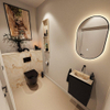 MONDIAZ TURE-DLUX Meuble toilette - 40cm - Urban - EDEN - vasque Frappe - position centrale - sans trou de robinet SW1102610
