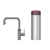 Quooker BE Flex Square Robinet d'eau bouillante - bec pivotant & extractible - réservoir PRO3 - eau bouillante - gunmetal SW1419601