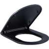 QeramiQ Dely toiletzitting - 36.1x46.3cm - d-vorm - slim - softclose - quick release - mat zwart SW1000768