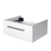 Saniclass Sharp meuble sous lavabo 59x25x45.5cm avec softclose sans porte 1 tiroir blanc haute brilliance SW86419