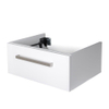 Saniclass Sharp Wastafelonderkast - 60x46x25cm - 1 softclose lade - zonder greep - 1 sifonuitsparing - MDF - hoogglans wit SW86419