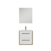 Tiger Boston Meuble salle de bains 60x62x45cm avec 1 trou 2 tiroirs softclose montage droite et gauche avec miroir bois chêne chalet /blanc relief SW106755 Tiger Boston Meuble salle de bains 60x62x45cm avec 1 trou 2 tiroirs softclose montage droite et gauche avec miroir bois chêne chalet /blanc relief SW106755