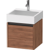 Duravit Ketho.2 Wastafelonderbouwkast - met 1 lade - 48.4x46x44cm - met greep antraciet - noten mat SW773087