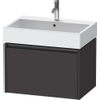 Duravit Ketho.2 Wastafelonderbouwkast - met 1 lade - 68.4x46x44cm - met greep antraciet - grafiet supermat SW772342