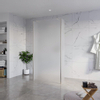 Fortifura Galeria Vrijstaande Inloopdouche - 100x200cm - glas mat - antikalk - 8mm veiligheidsglas - 2 zijwanden - 30cm - wandsteunen en hoekprofielen - PVD - geborsteld RVS SW992987