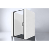Best Design Baron Porte de douche pour niche 90x200cm verre de sécurité 8mm aluminium noir SW533160