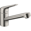 Hansgrohe Focus m42 1 greeps keukenmengkraan - 100 - rvs look SW241705